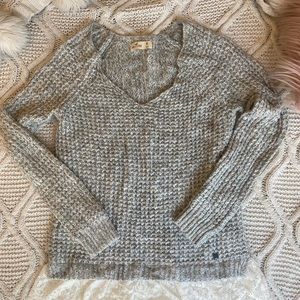HOLLISTER *Gray Light Weight Sweater with Lace sz Medium